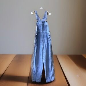 Vtg 90s Arizona Jean Co Womens Overalls Carpenter Denim Side Stripe Y2K Size M